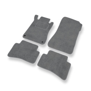 Premium tappetini auto in velluto compatibili con Mercedes-Benz Classe C W203 Station Wagon, Berlina (2000-2007) - tappeti auto grigio