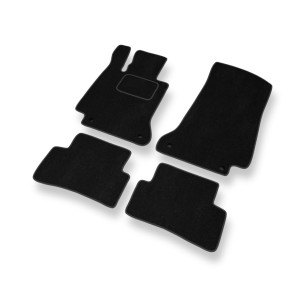 Premium tappetini auto in velluto compatibili con Mercedes-Benz Classe C W205 Station Wagon, Berlina (2013-2021) - tappeti auto nero