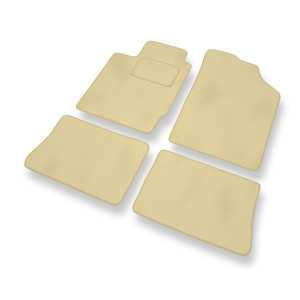 Premium tappetini auto in velluto compatibili con Renault Clio II Hatchback (1998-2012) - tappeti auto beige