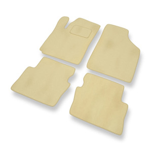 Premium tappetini auto in velluto compatibili con Hyundai i10 I Hatchback (2007-2012) - tappeti auto beige