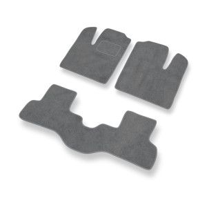 Premium tappetini auto in velluto compatibili con Fiat Doblo I Van (2000-2011) - tappeti auto grigio