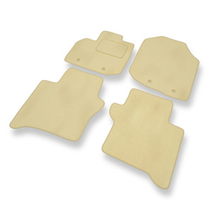 Premium tappetini auto in velluto compatibili con Honda City V Berlina (2009-2011) - tappeti auto beige