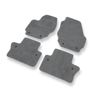 Premium tappetini auto in velluto compatibili con Volvo S80 II Berlina (2006-2016) - tappeti auto grigio