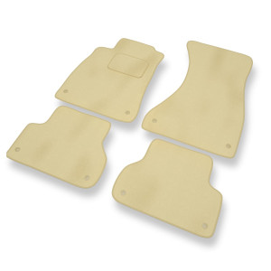 Premium tappetini auto in velluto compatibili con Audi A4 B9 Avant, Sedan (2015-2024) - tappeti auto beige