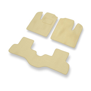 Premium tappetini auto in velluto compatibili con Fiat Doblo I Van (2000-2011) - tappeti auto beige
