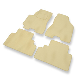 Premium tappetini auto in velluto compatibili con Hyundai Tucson I SUV (2004-2010) - tappeti auto beige