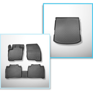Completo di tappetini e tappetino per bagagliaio TPE per: Ford Galaxy III 09.2015-2023 (Monovolume) - 5 posti; senza terza fila