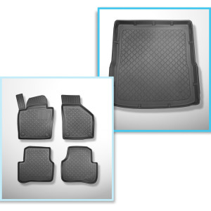 Completo di tappetini e tappetino per bagagliaio TPE per: Volkswagen Passat B7 10.2010-11.2014 (Variant)