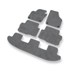 Premium tappetini auto in velluto compatibili con Volkswagen Sharan II Van (2010-2022) - tappeti auto grigio