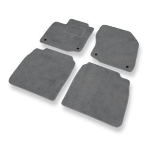 Premium tappetini auto in velluto compatibili con Honda Civic IX Coupé, Hatchback, Berlina, Tourer (2012-2017) 3 porte, 5 porte - tappeti auto grigio