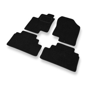 Tappetini in feltro compatibili con Kia Venga Monovolume (2009-2015) - tappeti auto nero