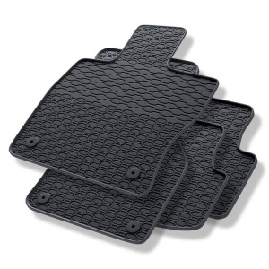 Tappetini auto in gomma compatibili con Seat Leon IV Hatchback, Sportstourer (2020-....) - tappeti gomma - nero - 4 pz.