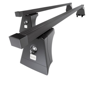 Barre portatutto in acciaio compatibili con Opel Corsa D Hatchback (2007-2014) - con punti di fissaggio di serie - portapacchi auto colore nero - por
