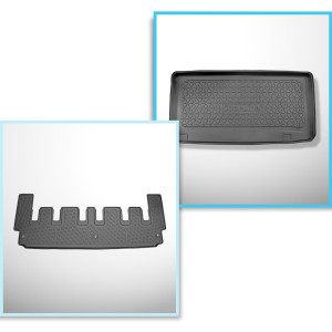 Completo di tappetini e tappetino per bagagliaio TPE per: Ford Tourneo Custom 02.2018-06.2023 (Van)