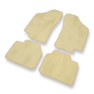 Premium tappetini auto in velluto compatibili con Fiat Tipo I Hatchback (1988-1995) - tappeti auto beige