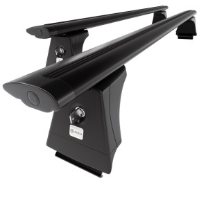 Barre portatutto in alluminio compatibili con Volvo XC60 SUV (2008-2017) - corrimano integrati - portapacchi auto colore nero - portabagagli barre da