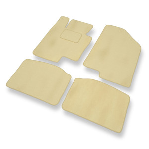 Premium tappetini auto in velluto compatibili con Kia Optima III Station Wagon, Berlina (2011-2014) - tappeti auto beige