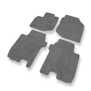 Premium tappetini auto in velluto compatibili con Honda Jazz III Hatchback (2008-2015) - tappeti auto grigio