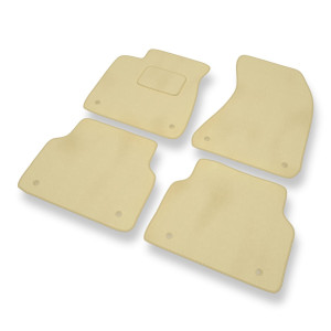 Premium tappetini auto in velluto compatibili con Audi A8 III D4 Sedan (2010-2017) versione lunga - tappeti auto beige