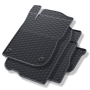 Tappetini auto in gomma compatibili con Peugeot 2008 SUV (2013-2019) - tappeti gomma - nero - 4 pz.