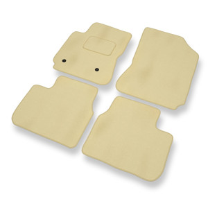 Premium tappetini auto in velluto compatibili con Citroen C4 Cactus I Crossover (2014-2021) - tappeti auto beige