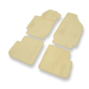 Premium tappetini auto in velluto compatibili con Fiat Stilo Hatchback, Multiwagon (2001-2008) - tappeti auto beige