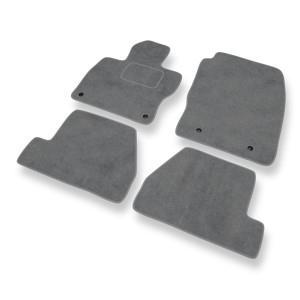 Premium tappetini auto in velluto compatibili con Ford Focus III Hatchback, Station Wagon, Berlina (2010-2018) - tappeti auto grigio