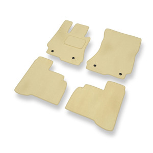 Premium tappetini auto in velluto compatibili con Mercedes-Benz Classe S W221 Coupé, Berlina (2006-2013) versione lunga - tappeti auto beige