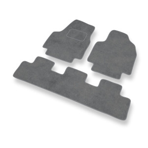 Premium tappetini auto in velluto compatibili con Fiat Scudo I Station Wagon (1995-2007) - tappeti auto grigio