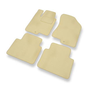 Premium tappetini auto in velluto compatibili con Kia Magentis II Berlina (2005-2010) - tappeti auto beige