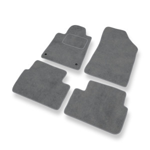 Premium tappetini auto in velluto compatibili con Peugeot 407 Coupé, Berlina, SW (2004-2011) - tappeti auto grigio