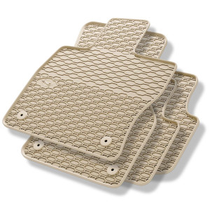 Tappetini auto in gomma compatibili con Volkswagen Passat B8 Berlina, Variant (2014-2023) - tappeti gomma - beige - 4 pz.