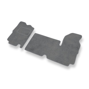 Premium tappetini auto in velluto compatibili con Opel Movano I Van (1999-2003) 3 persona - tappeti auto grigio