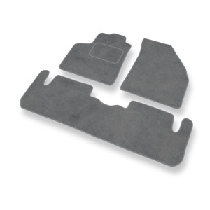 Premium tappetini auto in velluto compatibili con Chevrolet Rezzo Monovolume (2004-2008) - tappeti auto grigio