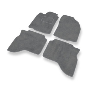 Premium tappetini auto in velluto compatibili con Mitsubishi Pajero Sport I SUV (1996-2008) - tappeti auto grigio