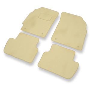 Premium tappetini auto in velluto compatibili con Chevrolet Spark II M300 Hatchback (2010-2015) - tappeti auto beige