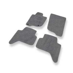 Premium tappetini auto in velluto compatibili con Mitsubishi L200 IV Pick-Up (2006-2015) - tappeti auto grigio