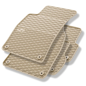 Tappetini auto in gomma compatibili con Seat Exeo Berlina, Sportstourer (2008-2013) - tappeti gomma - beige - 4 pz.