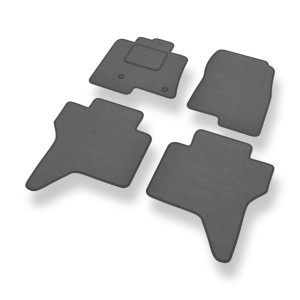 Premium tappetini auto in velluto compatibili con Mitsubishi Pajero IV SUV (2006-2017) 5 porte - tappeti auto grigio