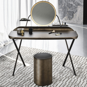 Cattelan Italia COCOON TROUSSE LEATHER Schminktisch mit Lederplatte