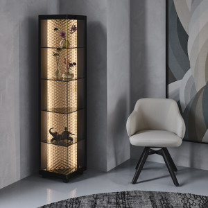Cattelan Italia ATELIER Eckvitrine mit Beleuchtung LED