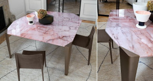 Arketipo MILESTONE Tisch mit Marmorplatte 184x176 cm