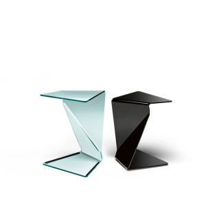 FIAM sigmy Couchtisch mit Glas-und Metallplatte
