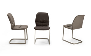 Eforma Cos mit Metallgestell Stuhl in Leder - oder Stoffbezug