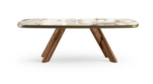 Eforma Canova Premium Esstisch Keramikplatte mit Holzgestell