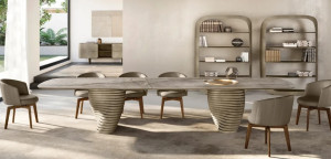 Eforma Rotolo XL designer Keramik Esstisch mit Metallgestell in verschiedenen Größen