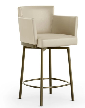 Eforma Ely Barhocker STOOL mit Metallbeinen in Leder - oder Stoffbezug