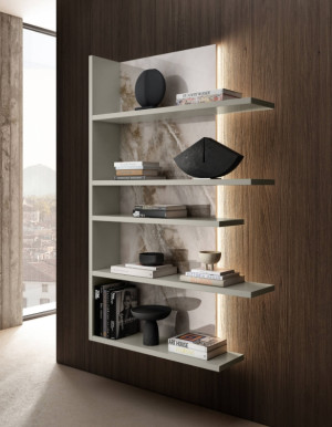Lago Pentagram Bookshelf 1451 Lackiert Matt oder Xglass