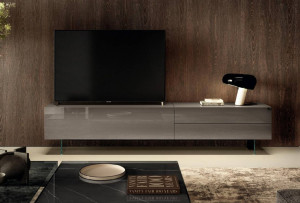 Lago 36E8 Tv Units aus Glas Lackiert oder Matt mit Xglass