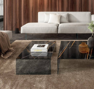 Lago Up Glass Couchtisch aus Glas Lackiert oder Matt